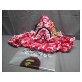 A Bathing Ape Shark Hoodie in Pink Camouflage