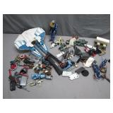Action Figure Lot with Starfighter and Accessories