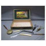 Decorative Box With Barber Tools Set
