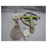 Pulley Blocks and Metal Pulley Wheel