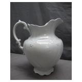 Elegant White Ceramic Water Pitcher