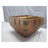 Handcrafted Wooden Bucket with Metal...