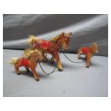 Three Decorative Horse Figurines