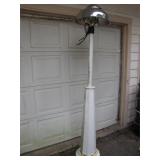 Freestanding Industrial Lamp with Metal Shade