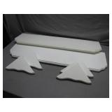 White Wood Shelf with Decorative Brackets