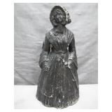 Cast Aluminum Figure of a Woman in Bonnet