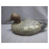 Wooden Duck Decoy With Weathered Finish