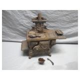 Crescent Cast Iron Toy Stove with Accessories