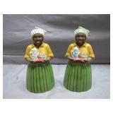 Plastic Black Americana Salt & Pepper Shakers