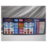 1994 Bally Gaming Slot Machine Glass Panel
