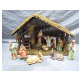 Hand-Painted Porcelain Nativity Set