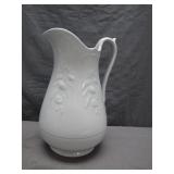Ironstone China Water Pitcher with Floral Motif