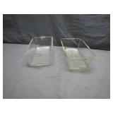 Two Clear Rectangular Glass Baking Dishes