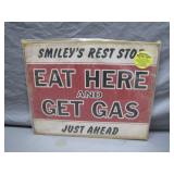Smileyï¿½s Rest Stop Metal Reproduction Sign