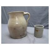 Stoneware Crock and Pitcher Set
