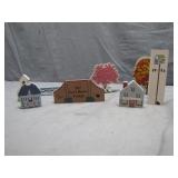 Catï¿½s Meow Wooden Village Collectibles Set