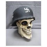 Skull Coin Bank with German Helmet