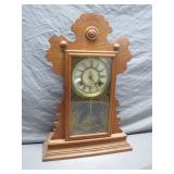 Victorian-Style Wooden Mantel Clock