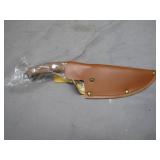 Fixed Blade Knife with Leather Sheath