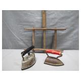 Vintage Wooden Loom and Flat Iron Set