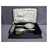 Silver-Tone Dresser Set With Case