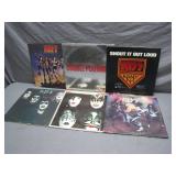 Six KISS Vinyl Records