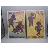 Antique Black Americana Postcards Set