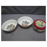 Raggedy Ann Bowls with SpaghettiOs Container