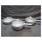 CorningWare Lidded Sauce Pans