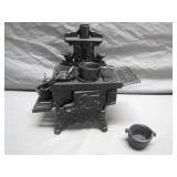 Miniature Cast Iron Stove With Accessories