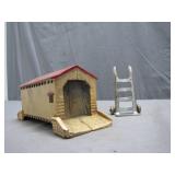 Vintage Wooden Barn with Ladder Accessory