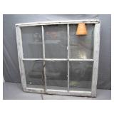 Rustic Multi-Pane Wooden Window Frame