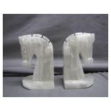Onyx Horse Head Bookends