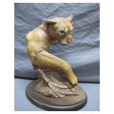 Driftwood Cougar Cast Sculpture