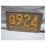 1935 Pennsylvania License Plate