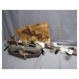 Handcrafted Canoe and Artifact Set