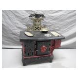 Cast Iron Toy Stove With Accessories