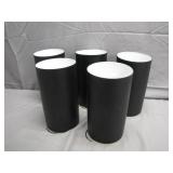 Five Black Cylinder Light Fixtures