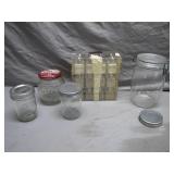 Glass Jars and Mini Shakers Lot