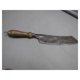 Rustic Forged Blade with Wooden Handle