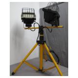 Adjustable Dual-Head Work Light on Tripod