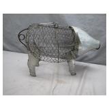 Galvanized Metal Wire Pig Sculpture