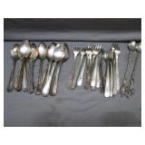 Collection of Silver Plated Flatware & Spoons