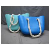 Two Rope-Handle Tote Bags