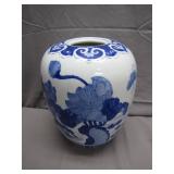 Hand-Painted Blue and White Porcelain Vase