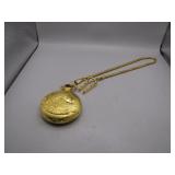 Vintage Fishing-Inspired Pocket Watch