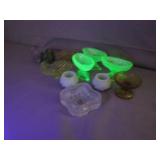 Glass Dishware with Uranium Glow