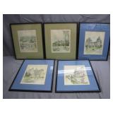 Five Framed Pierre Pages Prints
