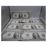 $1 Sequential Bills, Uncirculated 23-29 Series