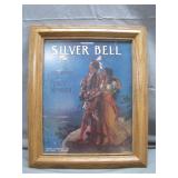 Framed Vintage Silver Bell Sheet Music Cover